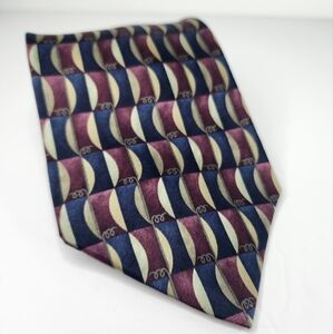 COCKTAIL COLLECTION Red and Blue Silk Tie.